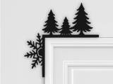 Snowflake And Tree Door Corner Decor, Door Frame Decor, Home-0