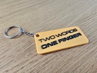 TWO WORDS - ONE FINGER | Schlüsselanhänger