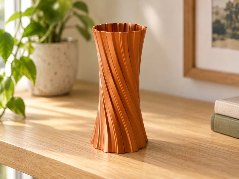 Twisted Cogwheel Hourglass Vase