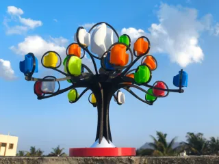Easter Egg Wind Tree-Bonsai