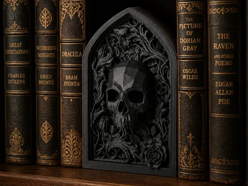 Gothic Skull Garden Book Nook
