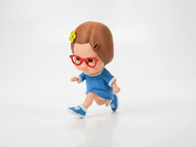 Figurilla de Chica Corriendo Personaje Femenino Imprimible en 3D