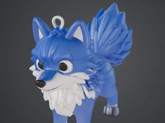 Süßer Chibi-Wolf-Husky-Schlüsselanhänger & Spielzeug (Mehrfarbig)
