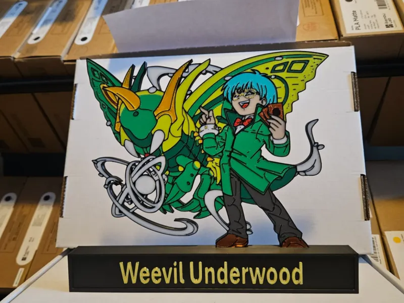 Yu-Gi-Oh - Weevil and Great Moth display