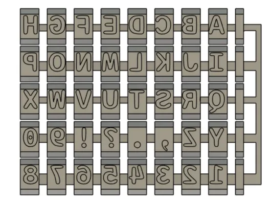 Stamp Letra Imprenta -Sellos- PORCELANA/CERAMICA/REPOSTERIA