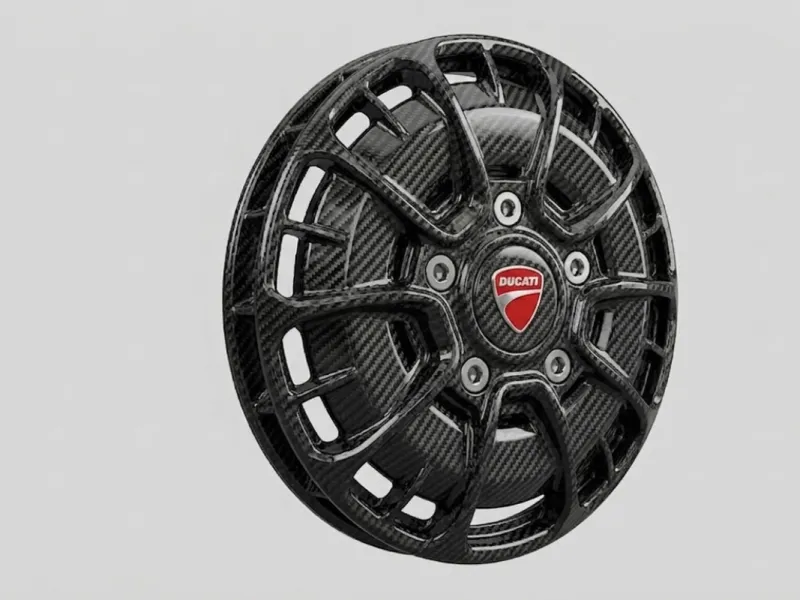 DUCATI CACHE DE ROUE V2 CARBONE 40mm
