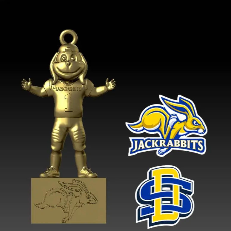NCAA - Hanging Figurine South Dakota State Jackra - 3D print