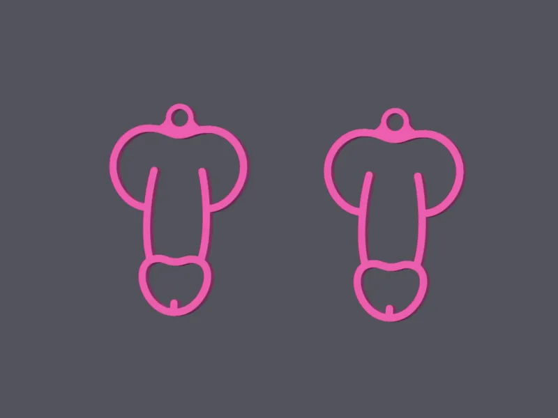 Penis - Earring & Pendant v3 (2 versions)