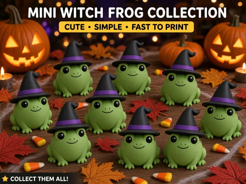 Cute Witch Frog