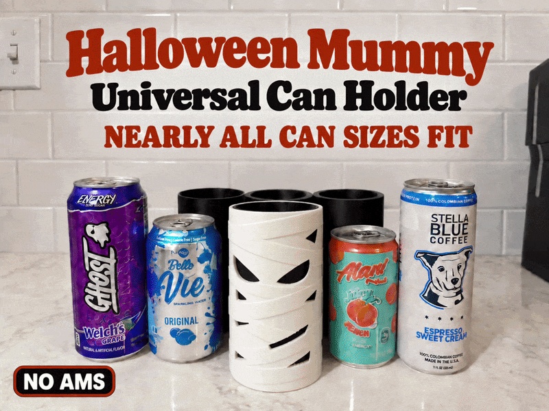 Halloween Mummie Universele Blikjeshouder - Geen CFS VEREIST