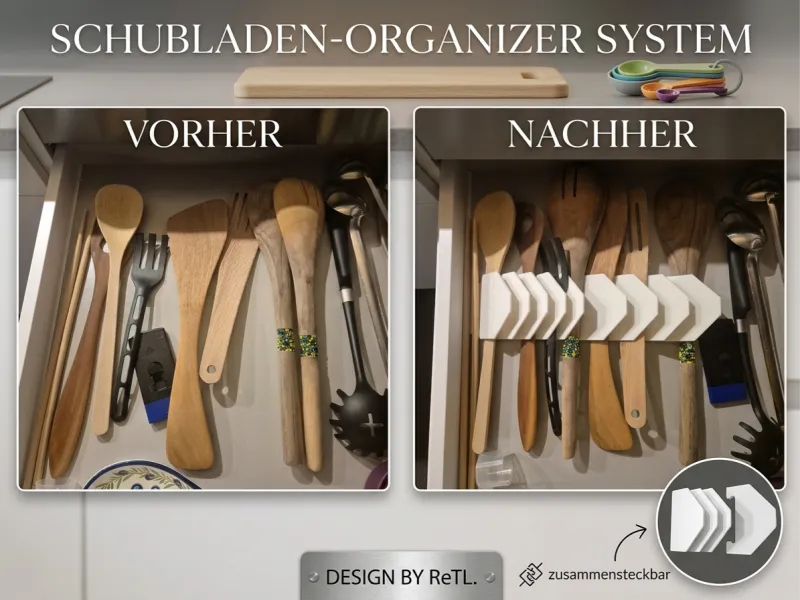 Organizador de Gavetas - 45mm 30° 40° ou 60° 60°