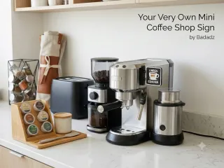 Mini Coffee Shop Sign