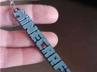 Minecraft Logo Keychain