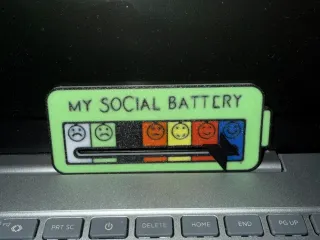 Social Battery – Sliding Desk Mood Indicator