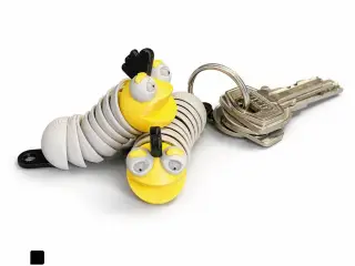 worm keychain
