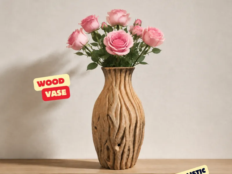 JARRÓN DE MADERA 🌿
