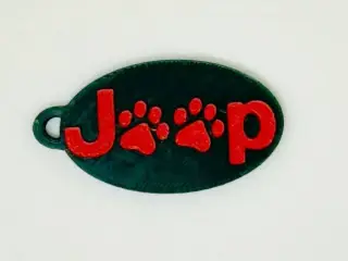 Paw print keychain