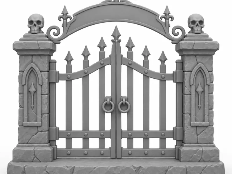 Graveyard gate