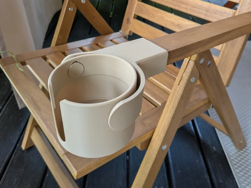 Drink holder for NAMMARO Ikea foldable chair