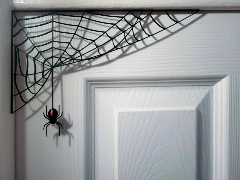 Spider and spiderweb Halloween decor