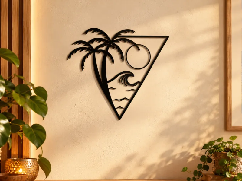 WallArt - Palm Tree Sunset