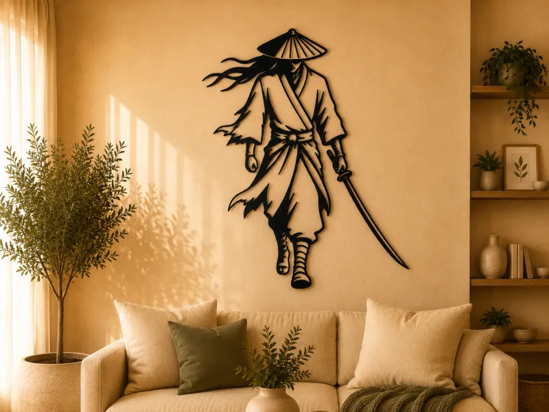 Samurai Warrior 2D Wall Art