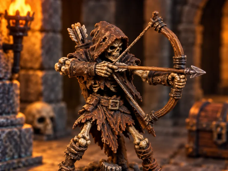 esqueleto arquero para Heroquest, D&D o RPG