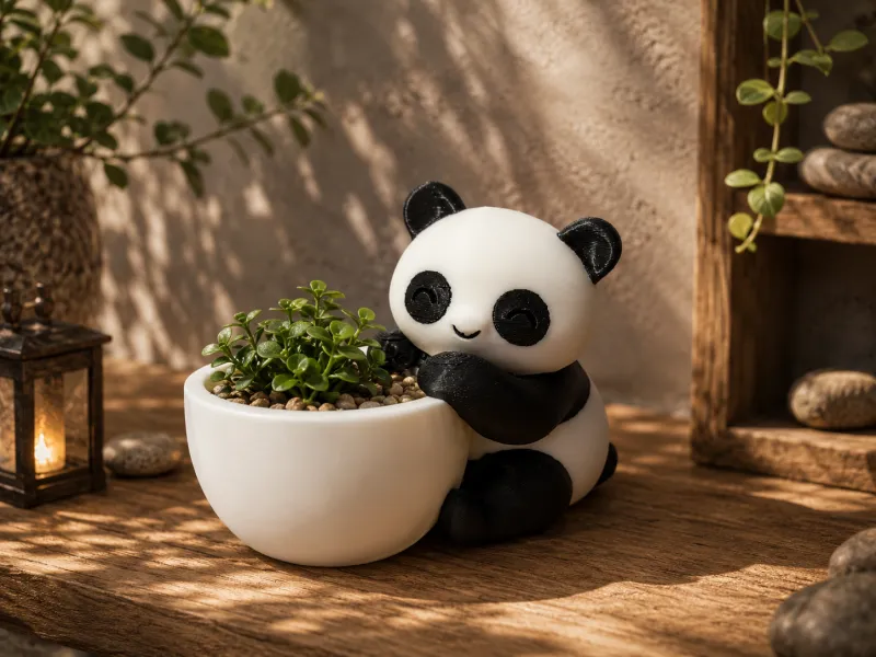 Hugging Panda Planter -3D Print Model