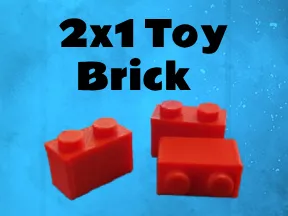 2x1 Building Brick (Compatible with Lego)