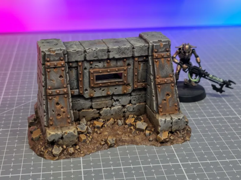Muralha Blindada Defensiva - Terreno de Wargame Grimdark