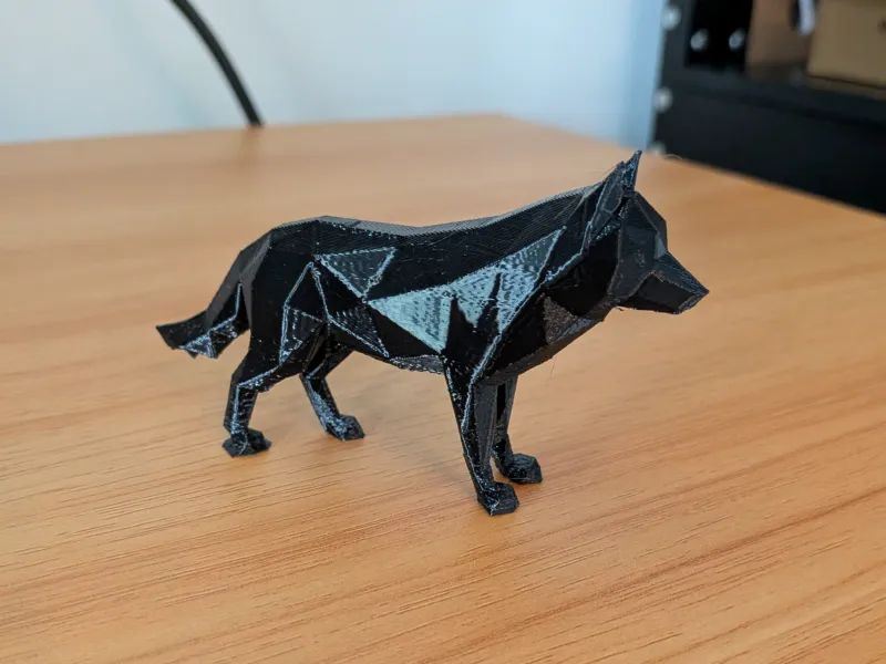 Low Poly Wolf Display