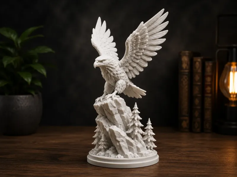Majestic Eagle- Eagle on Mountain Statue
