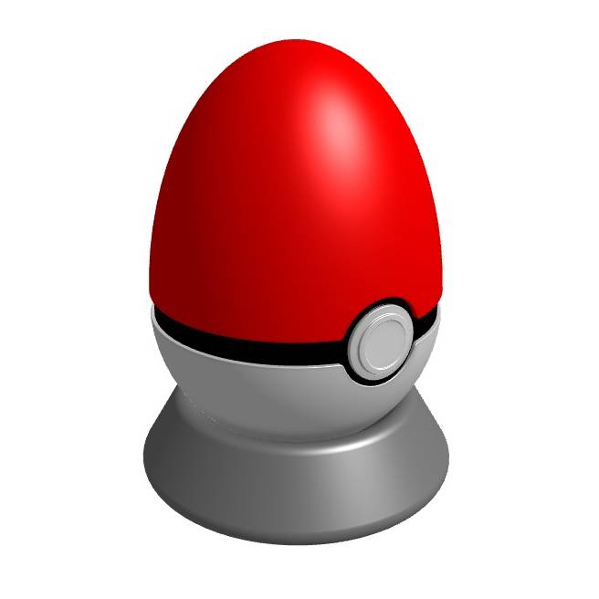 Other STL Download - Poke Ball Easter Egg Shapeby Marigold 3D Models