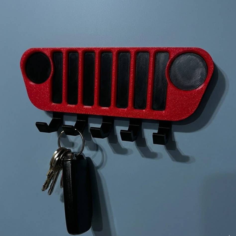 3D Printer Files | 3MF File | Jeep Front Grill Key Hanger | No CFS Needed