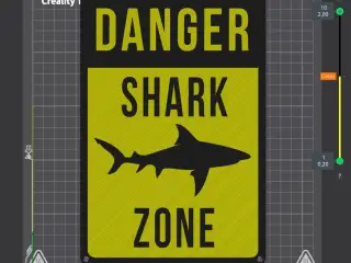 Danger Shark Zone sign Wall Decoration Logo Poster