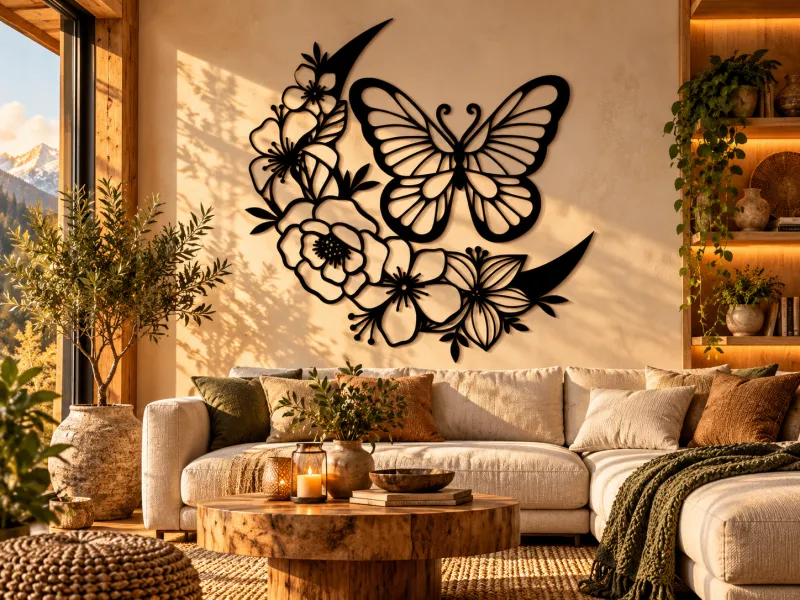 WallArt Schmetterling Blume 004