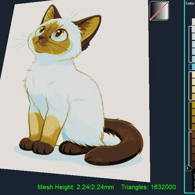 Cute siamese kitten paint