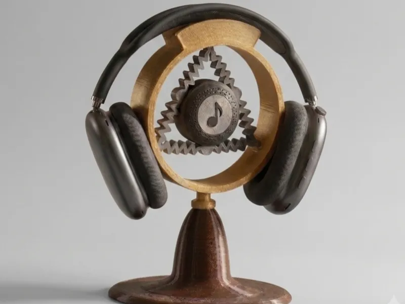 Art Deco style Microphone Headphone holder