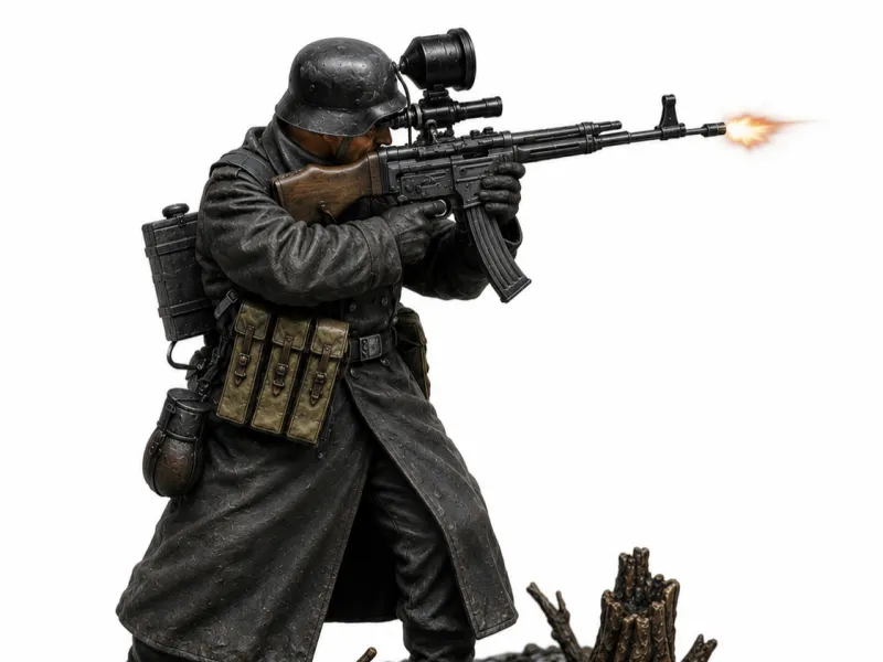 Sniper vampiro alemão em 32 mm e escala 1/35 para jogos de mesa