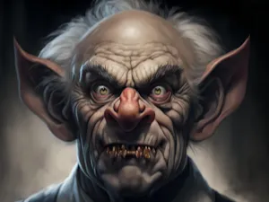 Elderly Goblin Character Bust