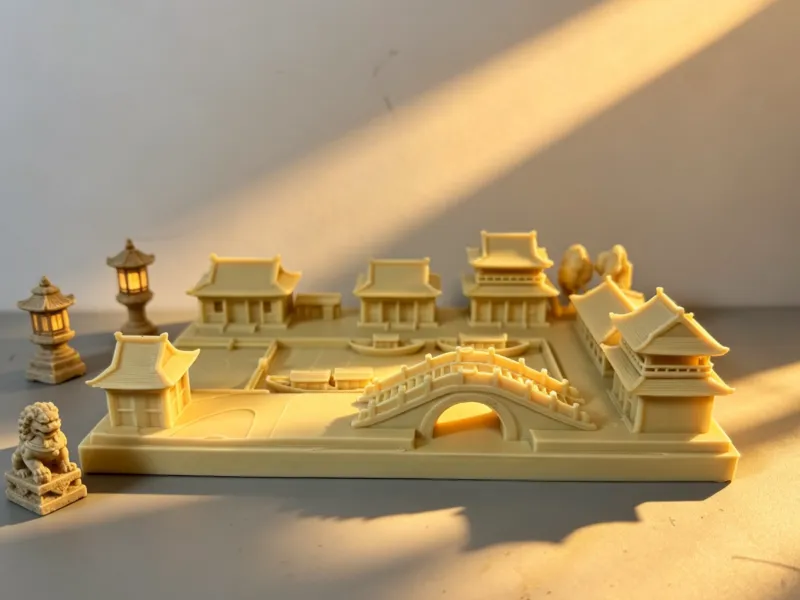 清明上河图古建微缩摆件