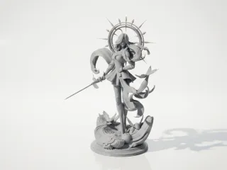 Irelia Blade Goddess Figurine LOL Champion 3D Printable