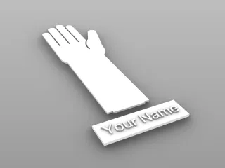 Custom Hand Name Bookmark