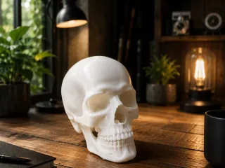 Realistic Human Skull – Detailed 3D Display Model