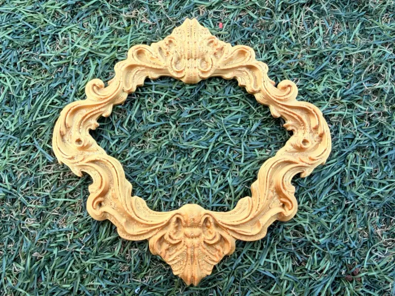 Bordure de cadre photo en losange ornée de style baroque rococo