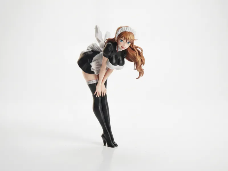 Maid Bending Female Figurine 3D Printable