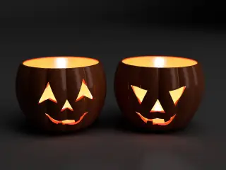 Halloween pumpkin lamp