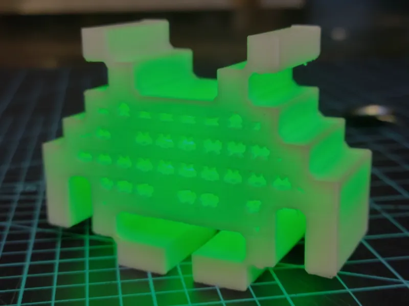 8 Bit Light Up Space Invader