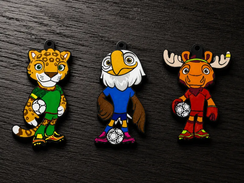 World Cup Mascots 2026 – 3D Keychain Pack
