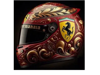 Koi Waves Racing Helmet Mercedes Japan